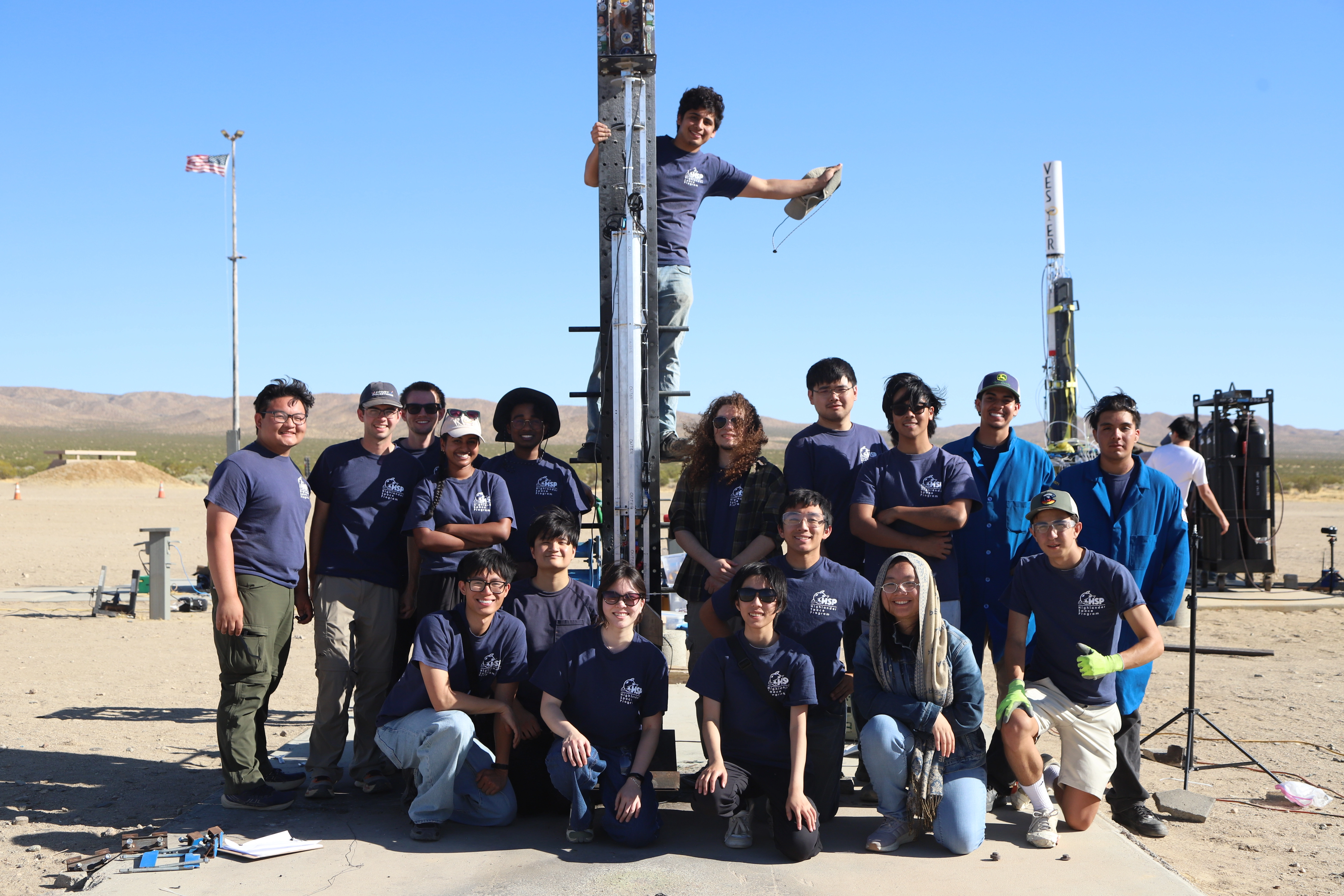 HSP members posing together in the desert