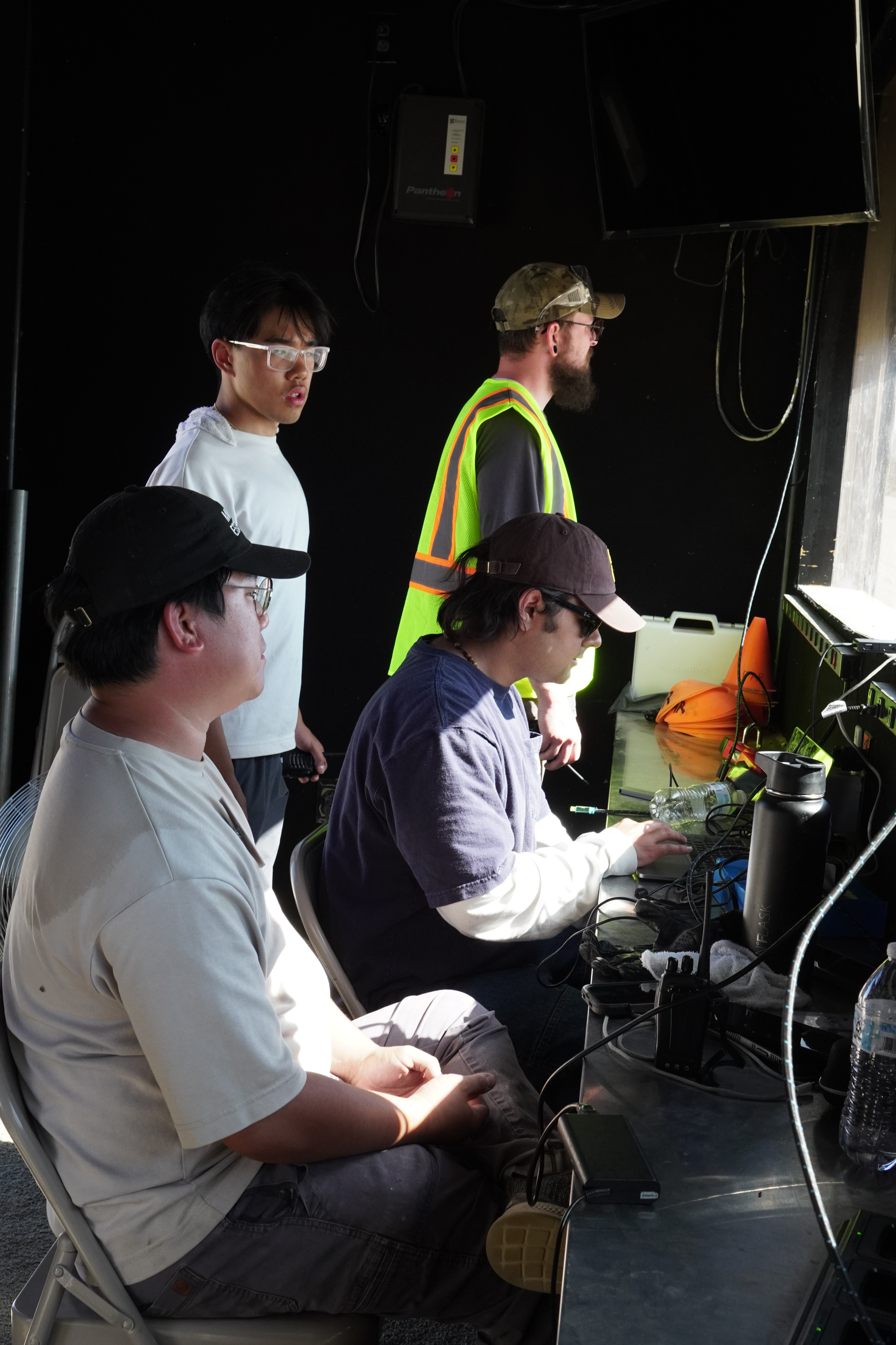 Students collaborating in the workshop